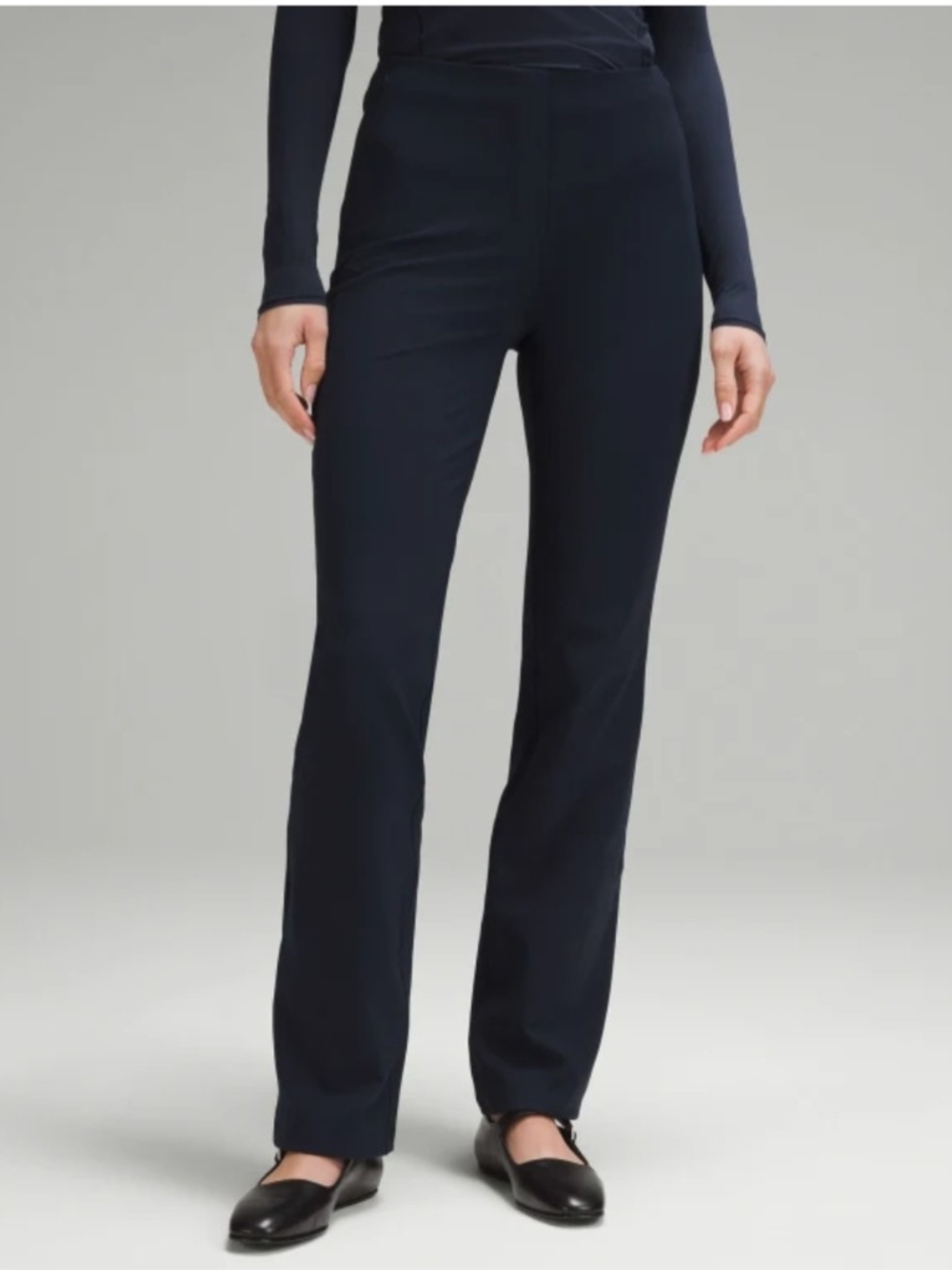 lululemon Navy Smooth Fit Pull On High Rise Pants